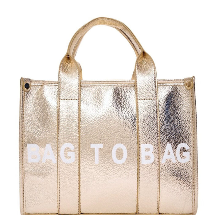 Bag to Bag Γυναικεία Τσάντα Tote Χειρός Χρυσή