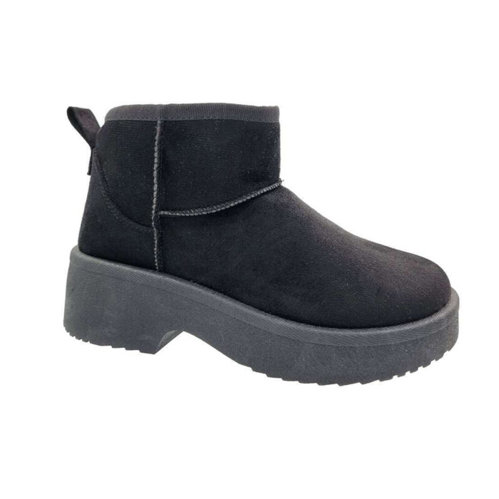 Zak Suede Γυναικεία Μποτάκια με Γούνα