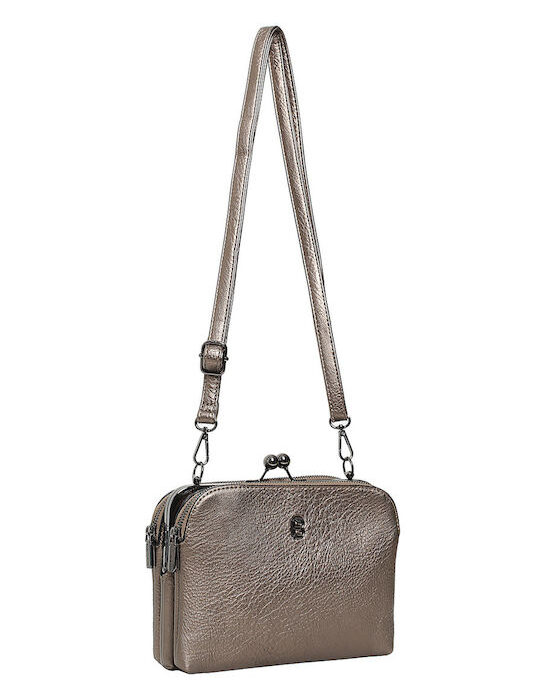 Bag to Bag Γυναικεία Τσάντα Χιαστί Χρυσή WH8016-GOLD