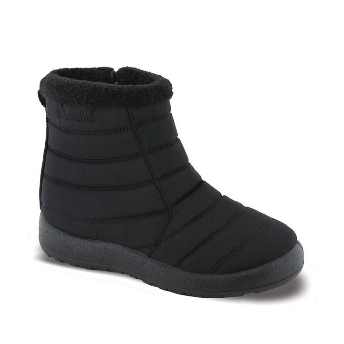 Blondie Γυναικεία Μποτάκια με Γούνα Μαύρα SD07016 - Lampis Shoes