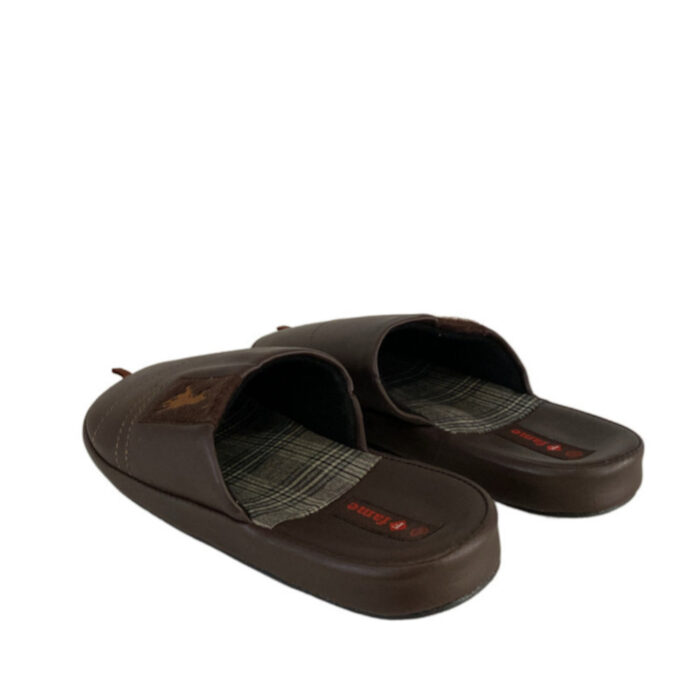 FAME Ανδρικές Χειμερινές Παντόφλες Καφέ 41/085 - Lampis Shoes