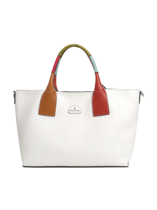 Bag to Bag Σετ Γυναικεία Τσάντα Χειρός Λευκή