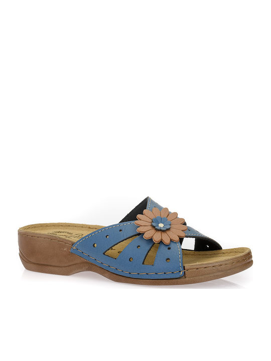 Fild Anatomic Δερμάτινα Γυναικεία Ανατομικά Σανδάλια Μπλε