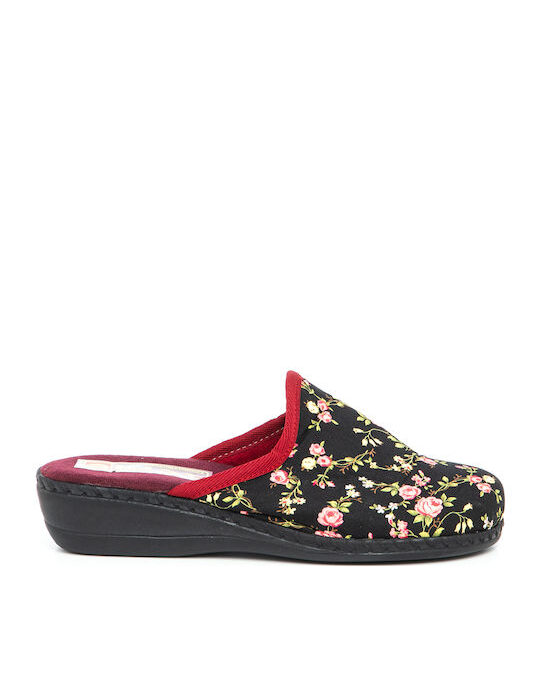 Akis Ανατομικές Γυναικείες Παντόφλες Black Multi