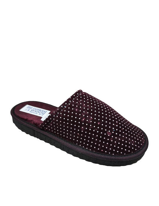 Zak Χειμερινές Γυναικείες Παντόφλες Μπορντό