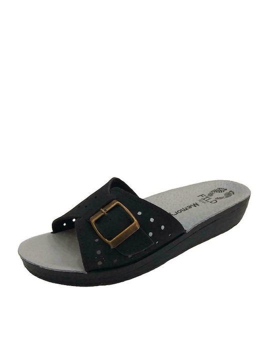 Fild Anatomic Lory 001 Ανατομικές Καλοκαιρινές Γυναικείες Πλατφόρμες σε Στυλ Παντόφλας Μαύρες