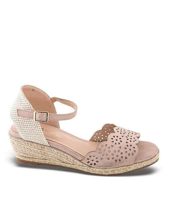 Blondie Καλοκαιρινές Γυναικείες Πλατφόρμες σε Στυλ Εσπαντρίγιας Ροζ