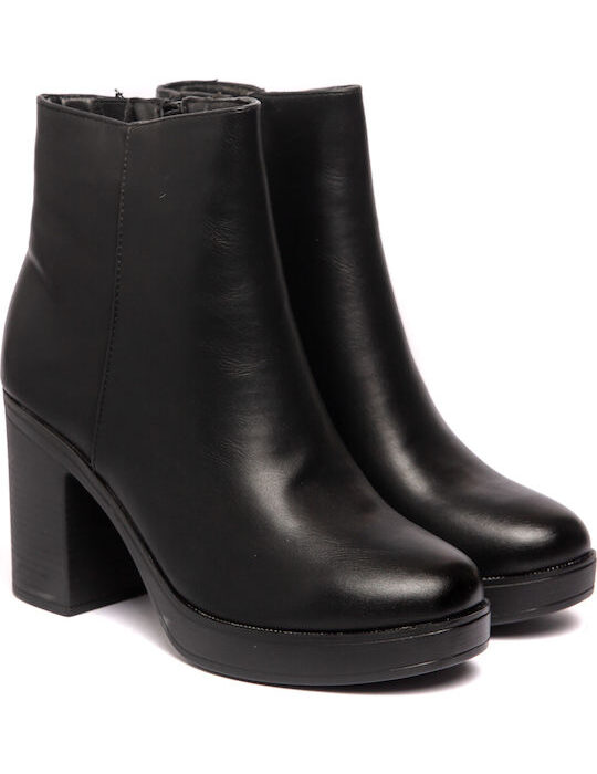 Malesa Γυναικεία Μποτάκια Αστραγάλου Μαύρα