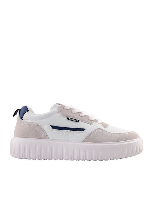 Decarsdz Ανδρικά Flatforms Sneakers Λευκό