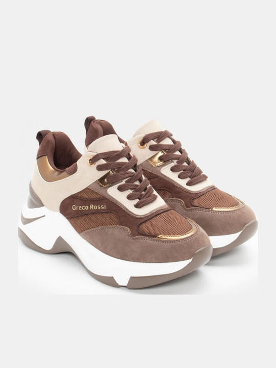 Γυναικεία Flatforms Sneakers Καφέ - Image 2