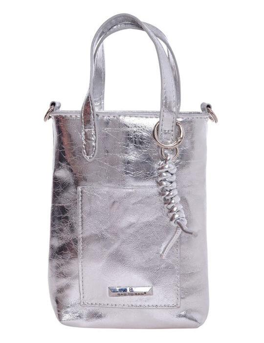 Bag to BagΓυναικεία Τσάντα Χειρός Ασημί