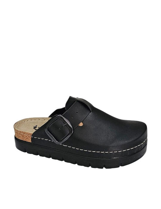Comfort Way Shoes Γυναικεία Ανατομικά Σαμπό Μαύρα