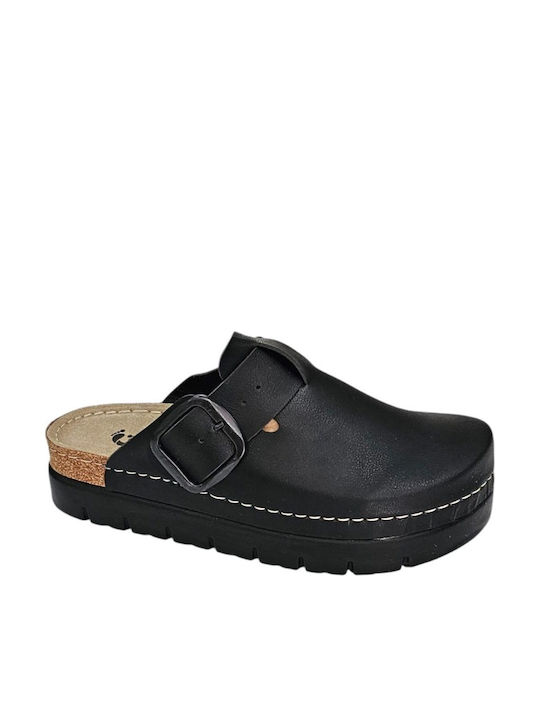 Comfort Way Shoes Γυναικεία Ανατομικά Σαμπό Μαύρα