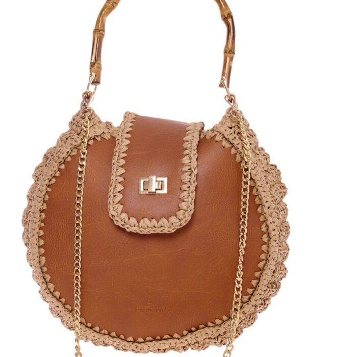 Bag to Bag Ψάθινη Γυναικεία Τσάντα Ώμου Ταμπά CN2402