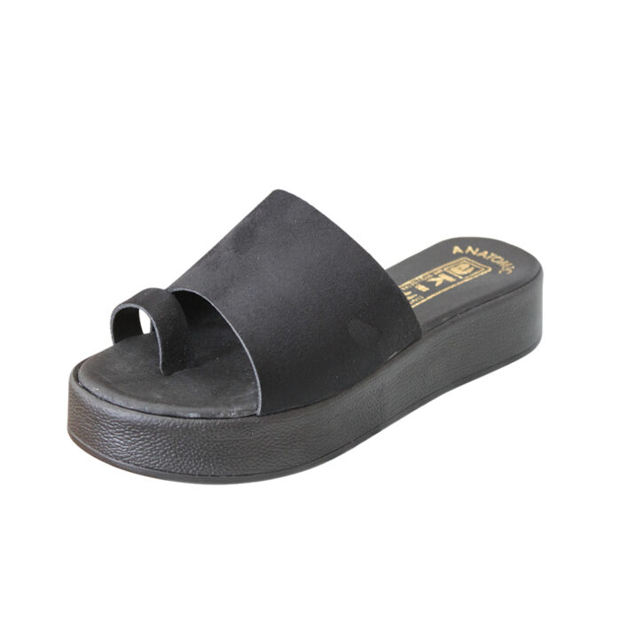 Akis Γυναικείες Πλατφόρμες Μαύρο 1962-k - Lampis Shoes