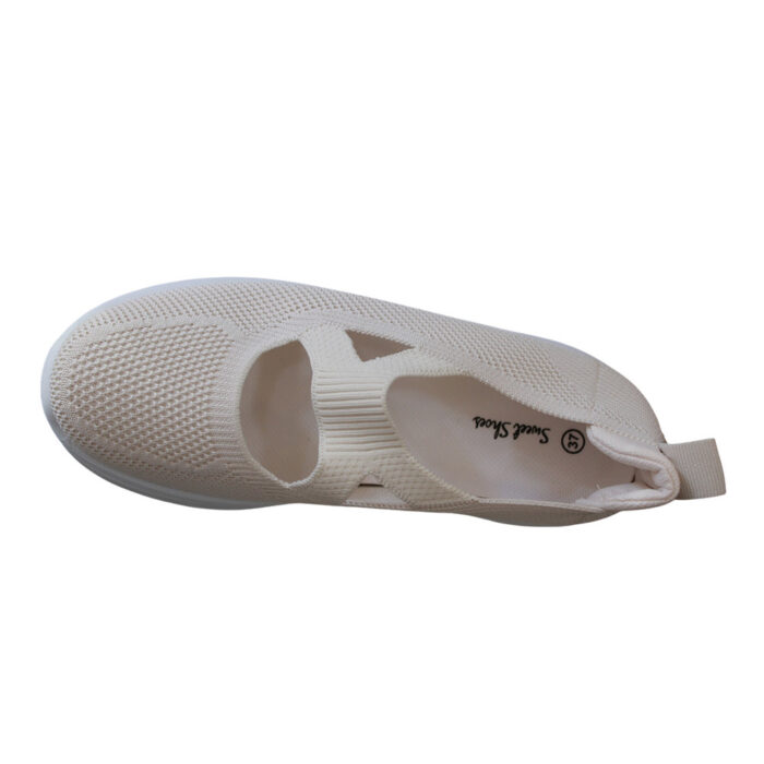 Lampis Shoes Γυναικεία Slip-On Εκρού - Lampis Shoes