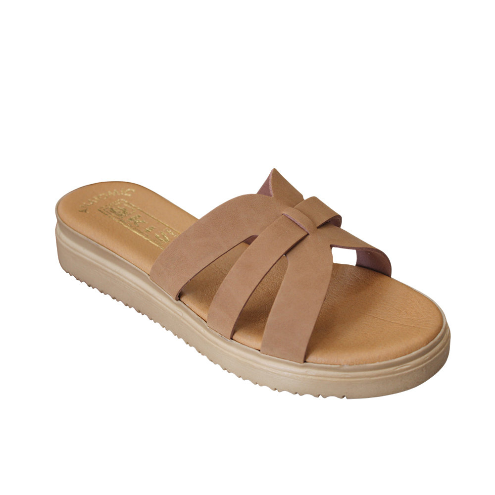 Akis Γυναικεία Σανδάλια Flatforms Ταμπά 1324 - Lampis Shoes