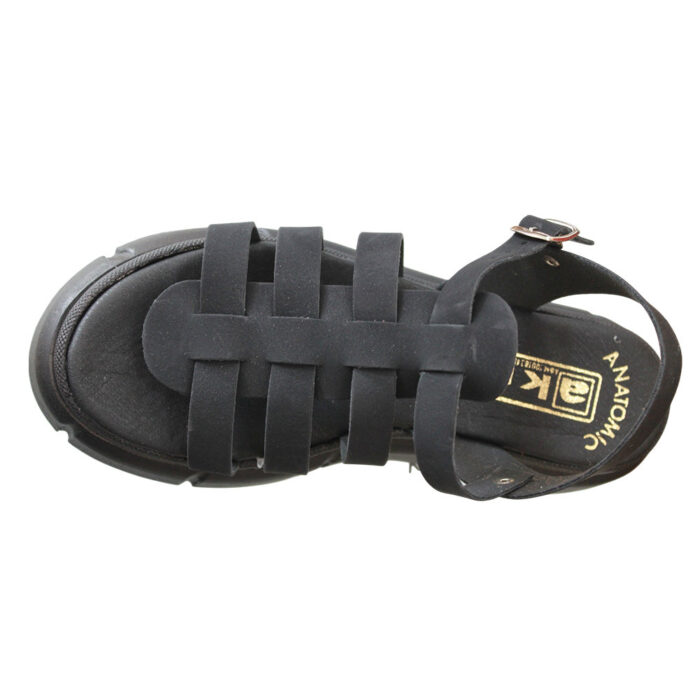 Akis Γυναικεία Σανδάλια Platforms Μαύρα 1107 - Lampis Shoes