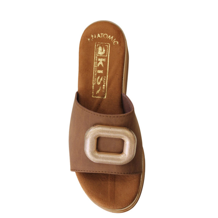 Akis Γυναικείες Πλατφόρμες Καφέ 1406 - Lampis Shoes