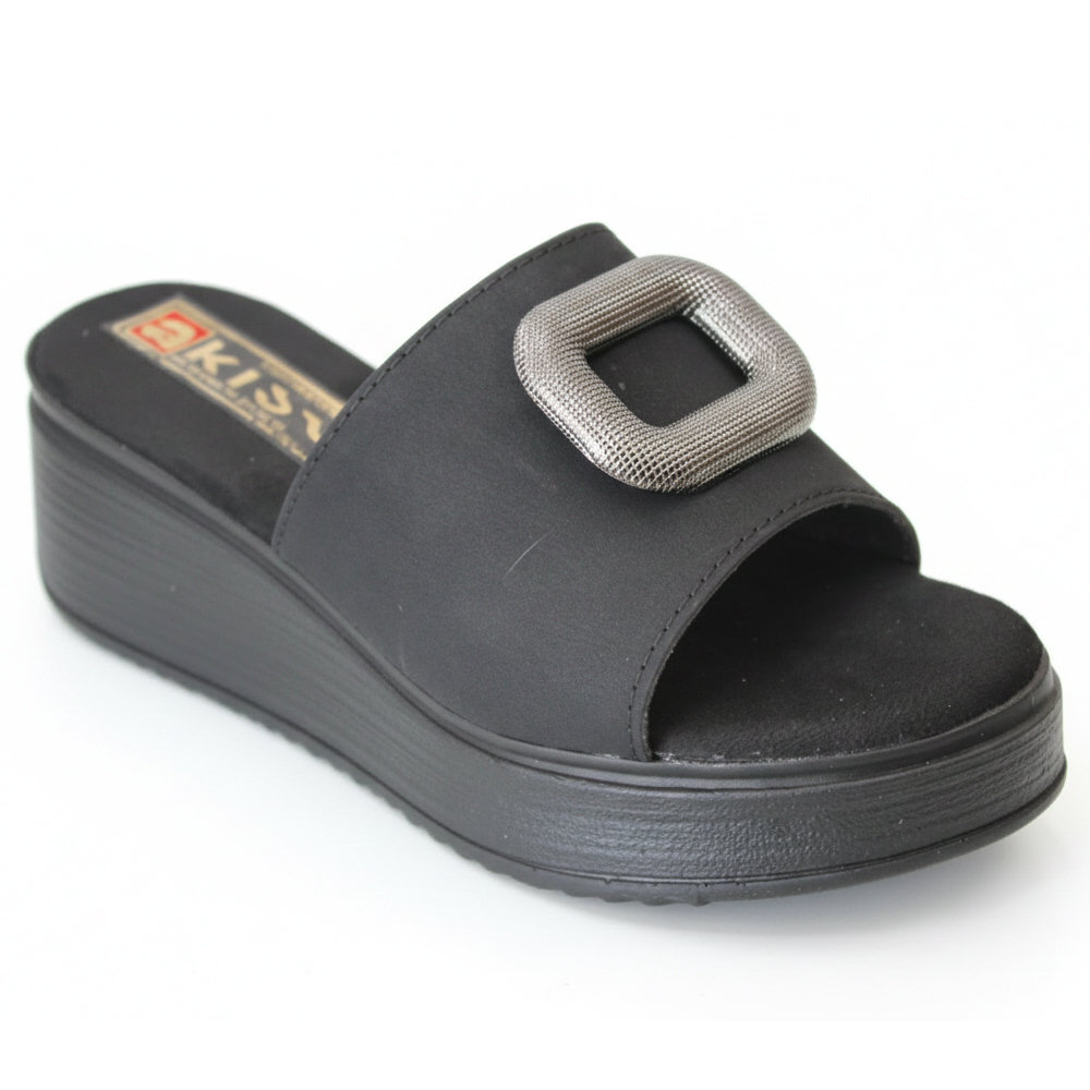 Akis Γυναικείες Πλατφόρμες Μαύρες 1406 - Lampis Shoes
