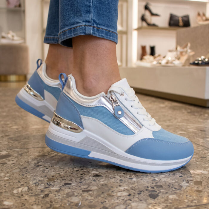 Atlanta Γυναικεία Sneakers Μπλε DKB 8672 - Lampis Shoes