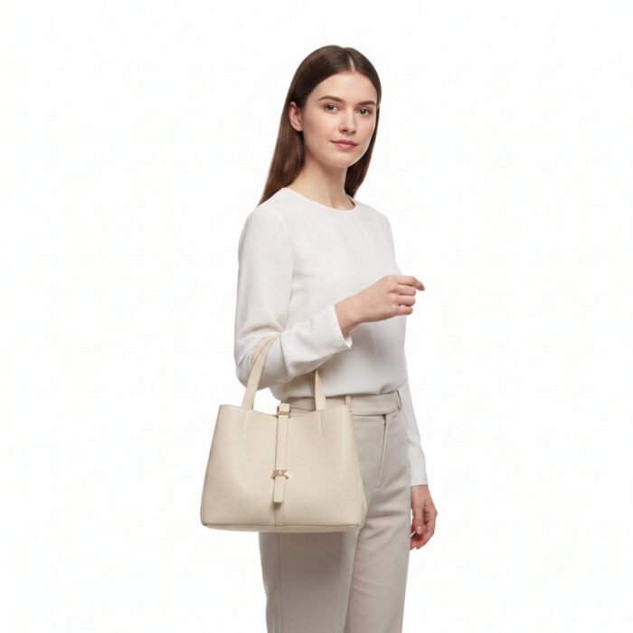 Bag to Bag Γυναικεία Τσάντα Χειρός Μπεζ BTB0045 - Lampis Shoes