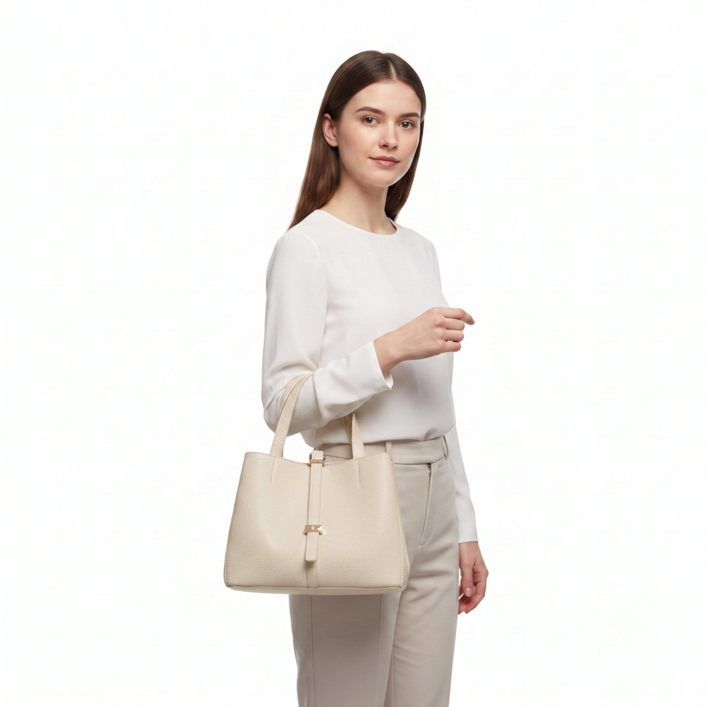 Bag to Bag Γυναικεία Τσάντα Χειρός Μπεζ BTB0045 - Lampis Shoes
