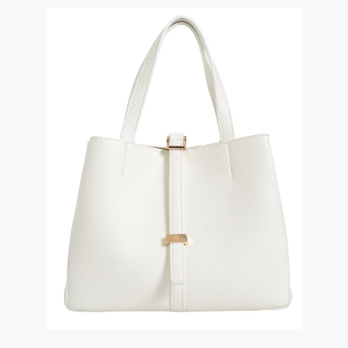 Bag to Bag Γυναικεία Τσάντα Χειρός Λευκή BTB0045 - Lampis Shoes