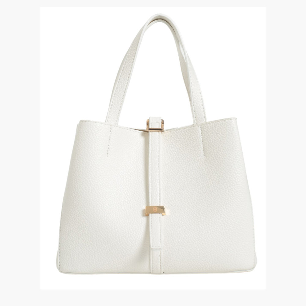 Bag to Bag Γυναικεία Τσάντα Χειρός Λευκή BTB0045 - Lampis Shoes