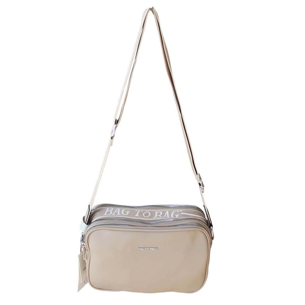 Bag to Bag Γυναικεία Τσάντα Χιαστί Μπεζ KX8062 - Lampis Shoes