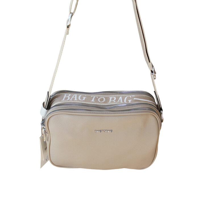 Bag to Bag Γυναικεία Τσάντα Χιαστί Μπεζ KX8062 - Lampis Shoes