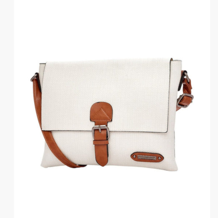 Bag to Bag Γυναικεία Τσάντα Χιαστί Λευκή HS-13531 - Lampis Shoes