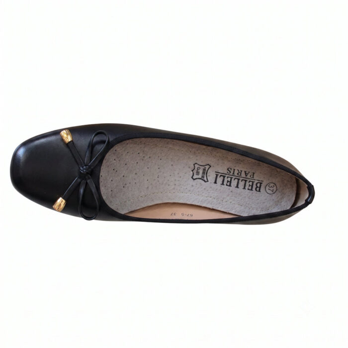 Belleli Γυναικείες Μπαλαρίνες Μαύρες 87-5 - Lampis Shoes