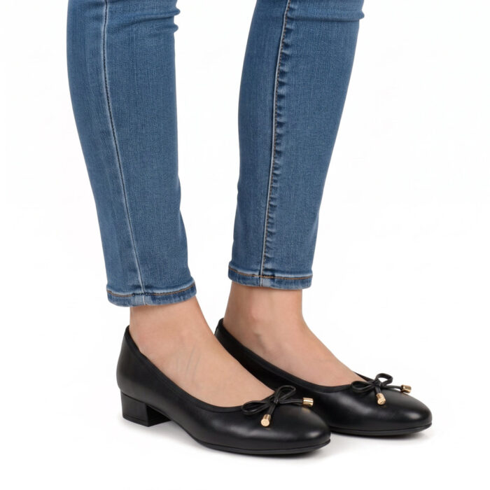 Belleli Γυναικείες Μπαλαρίνες Μαύρες 87-5 - Lampis Shoes