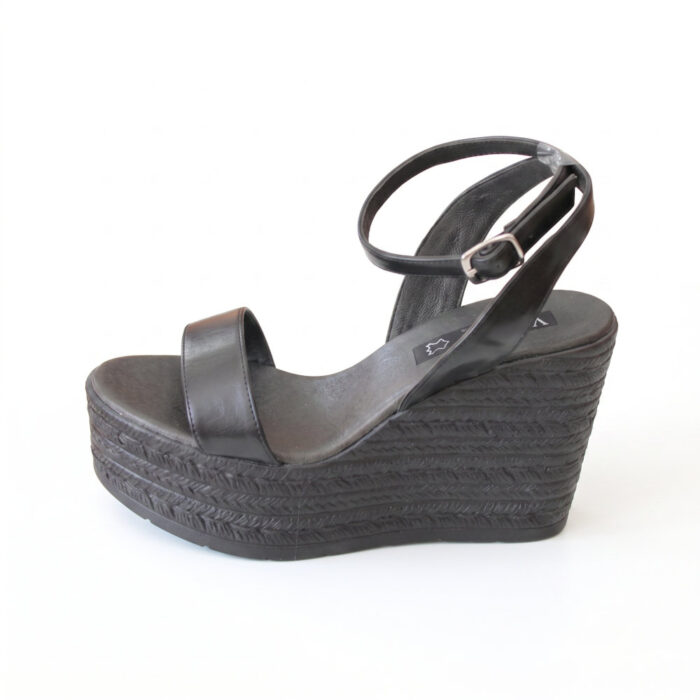 C&B Γυναικεία Σανδάλια Platforms Μαύρα 804 - Lampis Shoes