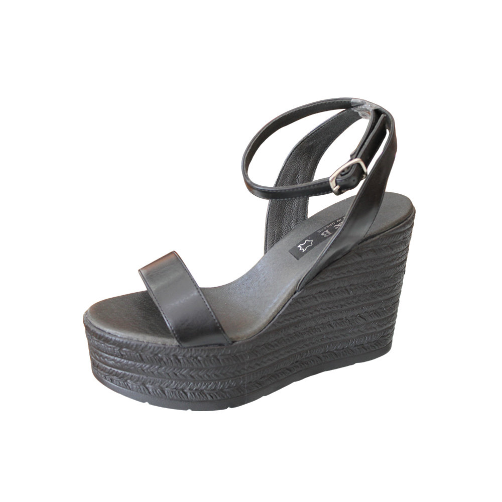 C&B Γυναικεία Σανδάλια Platforms Μαύρα 804 - Lampis Shoes