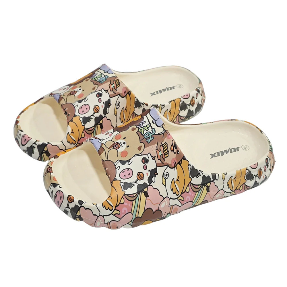 Jomix Γυναικείες Σαγιονάρες Teddy Καφέ US-250088-4 - Lampis Shoes