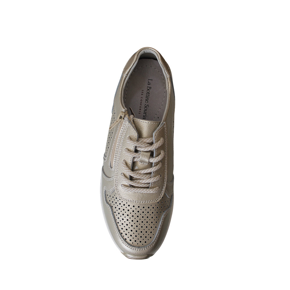 La Bottine Souriante Γυναικεία Sneakers Χρυσό 5118 - Lampis Shoes