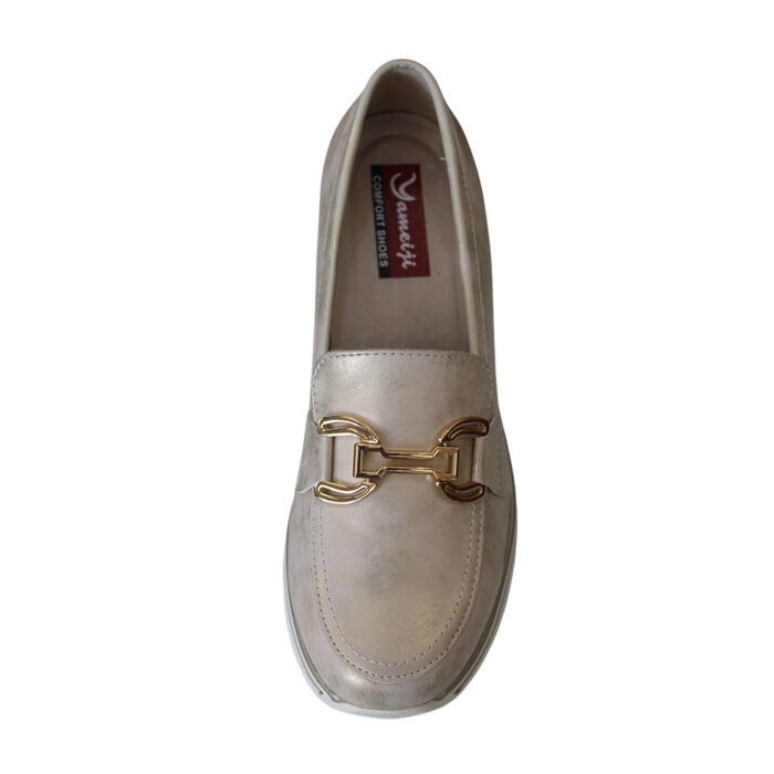 Lampis Shoes Γυναικεία Μοκασίνια σε Μπεζ Xρώμα HT1919 - Lampis Shoes