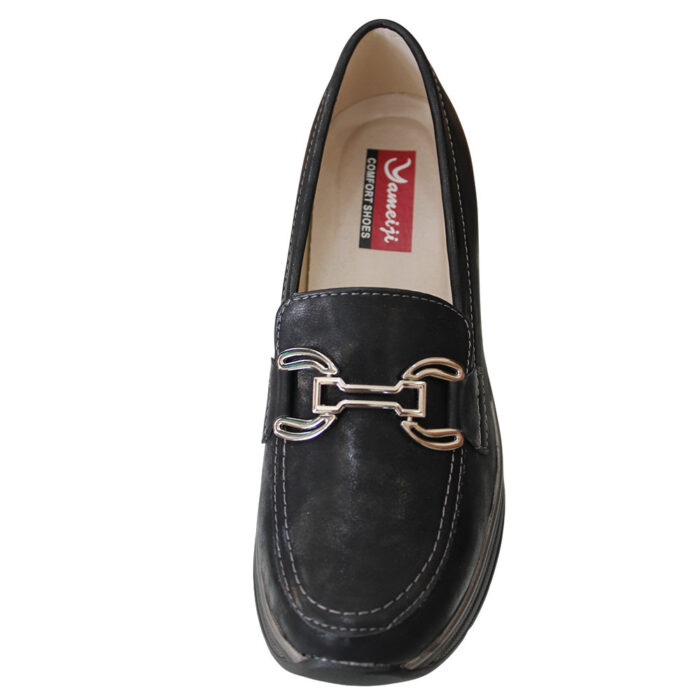 Lampis Shoes Γυναικεία Μοκασίνια σε Mαύρο Xρώμα HT1919 - Lampis Shoes