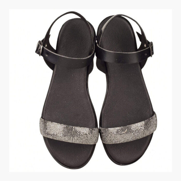 Lampis Shoes Handmade Γυναικεία Flatforms Μαύρα 314 - Lampis Shoes
