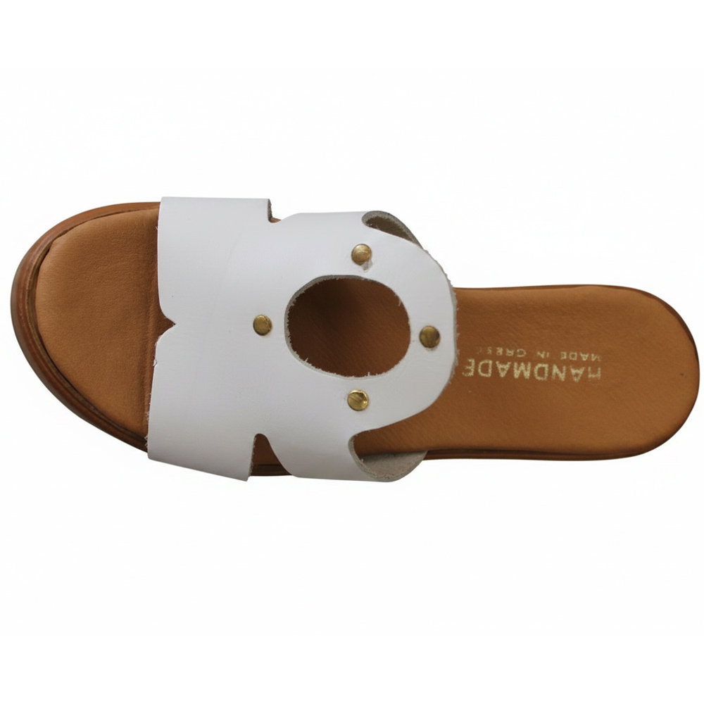 Lampis Shoes Handmade Γυναικείες Δερμάτινες Πλατφόρμες Λευκές 850 - Lampis Shoes