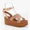 Lampis Shoes Handmade Γυναικείες Πλατφόρμες Μπρονζέ 401 - Lampis Shoes
