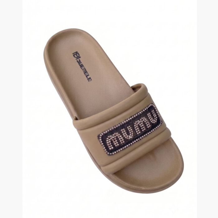 Lida Γυναικείες Σαγιονάρες Καφέ 5032-045 - Lampis Shoes