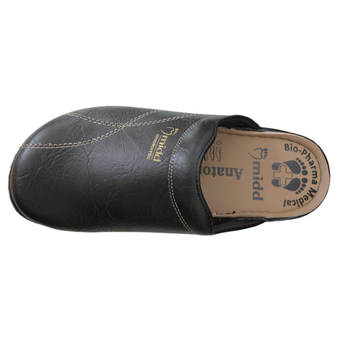 Midd Anatomic Ανδρικές Παντόφλες Μαύρες A6760B - Lampis Shoes