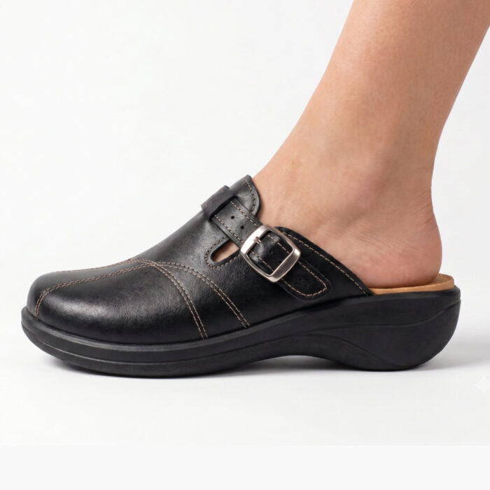 Midd Anatomic Γυναικεία Ανατομικά Σαμπό Μαύρα W6760B - Lampis Shoes