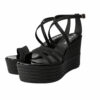 Pierno D'Oro Γυναικεία Σανδάλια Platforms Μαύρα 1133-37 - Lampis Shoes