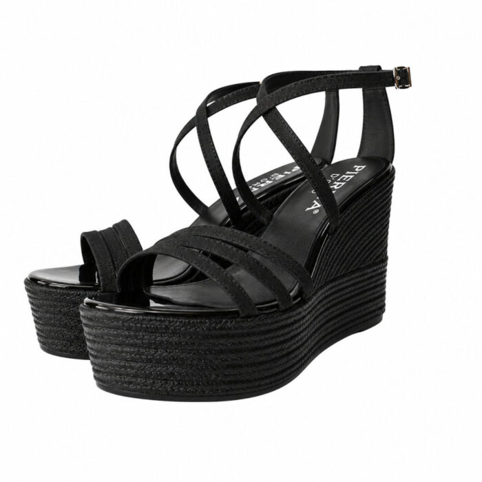Pierno D'Oro Γυναικεία Σανδάλια Platforms Μαύρα 1133-37 - Lampis Shoes