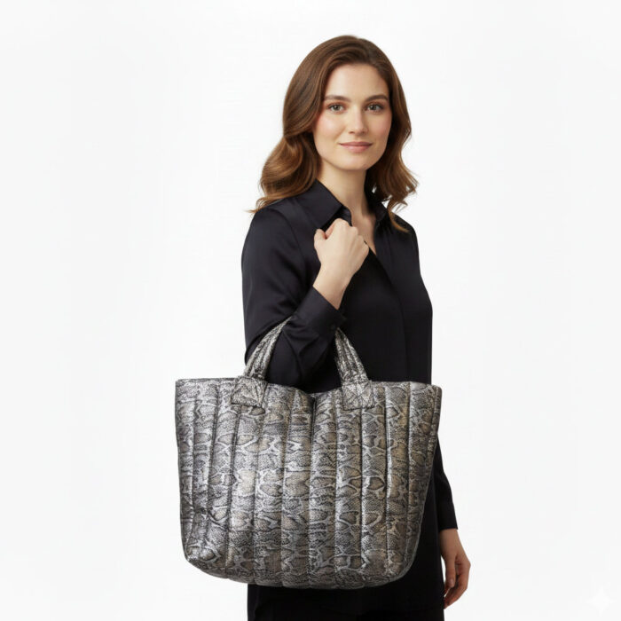 Potri Fashion Γυναικεία Τσάντα Χειρός Μαύρο Μπρονζέ PF114 - Lampis Shoes