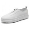 Pyramis Γυναικεία Δερμάτινα Slip-On Λευκά 661/02 - Lampis Shoes